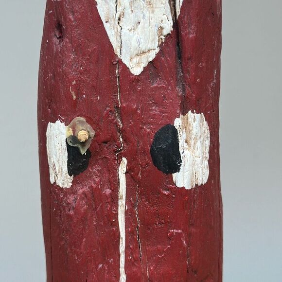 Vintage Hand Carved Wooden Santa Lake Erie Driftwood 1992 Handpainted 13” - Picture 3 of 8